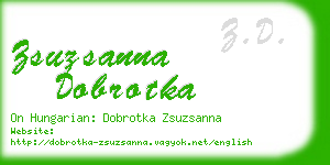 zsuzsanna dobrotka business card